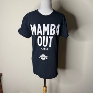 Kobe Bryant Los Angeles Lakers Mamba Out Black Faded Tee